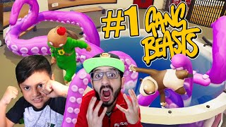 LUCHAS LOCAS EN EL ACUARIO | Monstruo en Gang Beasts Gameplay | JUEGOS KARIM JUEGA