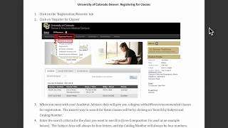 HOW TO REGISTER FOR CLASSES - HOW TO GUIDE