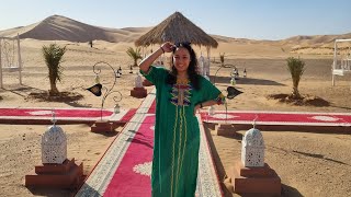 Sahara desert luxury camp Merzouga Morocco ليلة في الصحراء