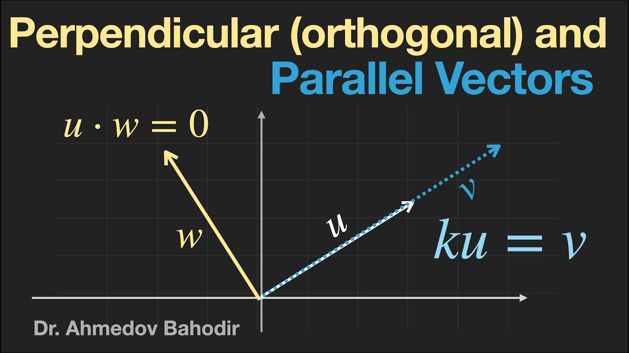 Perpendicular(orthogonal) And Parallel Vectors.Zero Vector Is Parallel ...