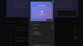 Modern Drag & Drop File Upload Box | HTML CSS JavaScript Tutorial #shorts #codingshorts #webdesign