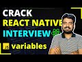 Crack React Native Interview - Javascript Variables ✅ | For Beginners | Engineer Codewala