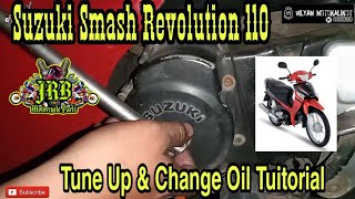 How to tune up / Change oil & Oil filter Replacement of Suzuki Smash Revolution 110