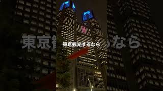 東京都庁は夜景はもちろんプロジェクションマッピングもすごい #日本一周 #日本一周の旅 #東京 #新宿 #東京都庁展望台 #プロジェクションマッピング #夜景