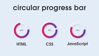 HOW to circular progress bar | With HTML CSS & Javascript Very simple method #subcribe.