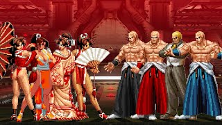 [KOF Mugen] Mai Shiranui Team vs Geese Howard Team