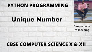 Python program to check Unique Number (Hindi)
