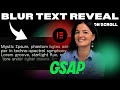 GSAP BLUR TEXT REVEAL ON SCROLL - Elementor Wordpress Tutorial Flex Container