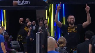 Stephen Curry hits insane full court shot from the tunnel pregame 😱