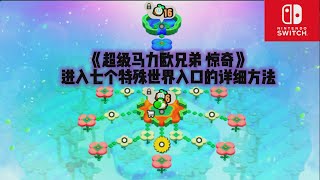 《超级马力欧兄弟 惊奇Super Mario Bros. Wonder》进入七个特殊世界入口的详细方法