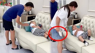 儿子玩手机不睡觉，妈妈直接一招搞定！【小西米成长记】#baby #funny #亲子