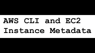 AWS Tutorial 21 - AWS CLI and EC2 Instance Metadata