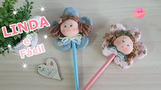 Ideia Incrivel todos amaram ,LÁPIS DECORADO COM BONEQUINHA - PENCIL TOPPERS DOLL  venda dia crianças