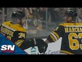 Bruins' Brad Marchand Feeds Jake DeBrusk Cross-Ice For A Sweet Goal