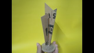 How to make ICC Men's T20 world cup Trophy with cardboard #India