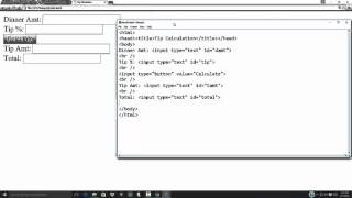 Introduction to Computer Science - HTML/JavaScript - Tip Calculation Example