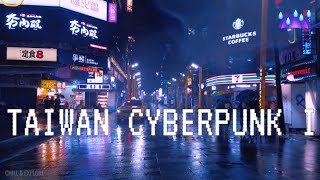 🇹🇼 Taiwan Cyberpunk Part 1 | Heavy Rain and Wind at Night | Taipei Ximending Walk 4K ☔️