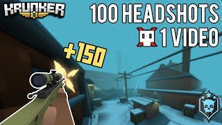 100 Headshots in 1 video | 1,000 SUBS SPECIAL - Krunker.io