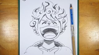 Drawing Tutorial | How to draw Luffy Gear 5 Laughing | Easy Anime Drawing