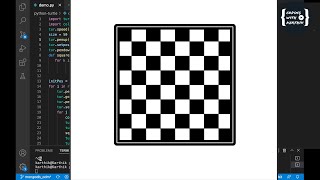 Chess board drawing using python turtle | Simple code | python turtle graphics #pythonturtle