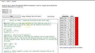 CodingBat - diff21 (Python)