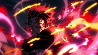 Demon Slayer - Tanjiro vs uppermoon 4 (Hinokami Kagura Dragon Sun Halo Head Dance)