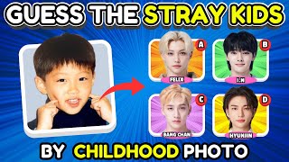 Guess STRAY KIDS Member Childhood Photo! | K-Pop Quiz Game ❤️🖤