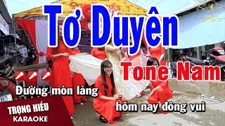 Karaoke Tơ Duyên Tone Nam Nhạc Sống | Trọng Hiếu