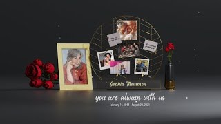 Funeral Flower Card | After Effects Template
