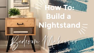 DIY Nightstand with Drawer for Bedroom Makeover