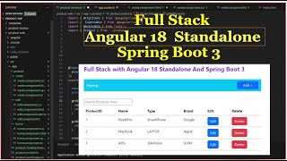 Full Stack with Angular 18 and Spring Boot 3