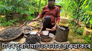 পুৰণি মাটি সাৰুৱা কৰা পদ্ধতি(How to fertile the used soil of tub)