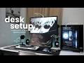 aesthetic gaming desk setup makeover & tour | black & white theme (gaming edition)