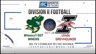 LIVE Division II Football: Missouri S\u0026T Miners at UIndy Greyhounds 10-29-22