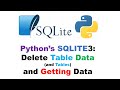 Python’s SQLITE3 Delete Table Data(and Tables) and Getting Data