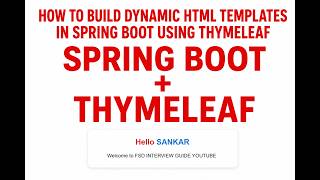 How to build dynamic HTML Templates in Spring Boot using Thymeleaf #springboot #thymeleaf #Java