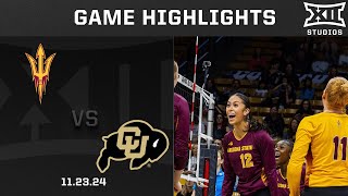 Arizona State vs. Colorado Women's Volleyball Highlights (11.23.24) | 2024 Big 12 Volleyball