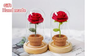 Crochet rose for the little prince