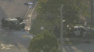 2 injured in MDSO, school police vehicle crash outside Miami Northwestern Senior High