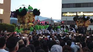 2018年平成30年新居浜太鼓祭り17日工場前東町VS西町