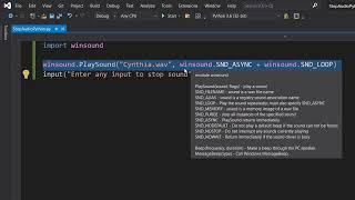 How to Stop and Play Music Using Python (Simple) (Winsound)