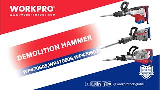 WORKPRO Demolition Hammer: The Ultimate Demolition Tool-WP470605,WP470606,WP470607