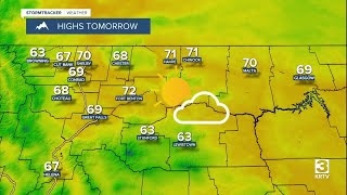 Increasing clouds and warmer temperatures on Friday