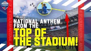 Singing The National Anthem From ABOVE Tottenham Hotspur Stadium! | Falcons v Jets | NFL UK