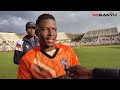 Wa Ganyu talks to Francisco Madinga, Mighty Mukuru Wanderers player