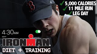 IRONMAN TRIATHLON DIET & TRAINING | 5,000+ Calories & 11 Mile Run | Nick Bare's Routine