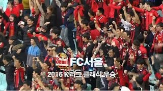 FC서울 K리그 클래식 우승 확정 순간ㅣFC Seoul K League Classic Winning Moment (KBS1, 2016)