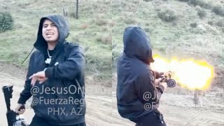 Jesús Ortiz De Fuerza Regida Disparando Armas Reales En Campo Privado 🔥🔫