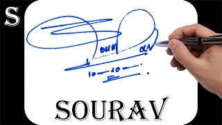 Sourav name signature design - S signature style - How to signature your name