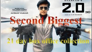 rajinikanth and akshay kumar robot 2.0 21 day box office collection